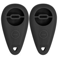 Keyless2Go New Silicone Cover Protective Case for Remote Key Fobs with FCC CWTWB1U819 - Black - (2 Pack)