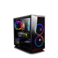 CLX SET Gaming PC AMD Ryzen 7 2700X 3.70GHz 8-Core, B450 mATX, 16GB DDR4, NVIDIA RTX 2080 8GB, 480GB SSD + 3TB HDD, Wifi, Black Mini-Tower 3 RGB Fans, Windows 10 Home