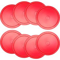 Gejoy 8 Pieces Air Hockey Pucks Replacement Round Pucks for Game Tables, Equipment, Accessories (Red, 2.5 Inch)