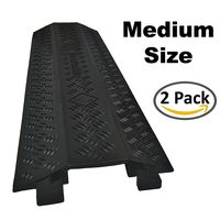 Drop Trak Cable & Hose Protector - Medium - Black - 2 Pack