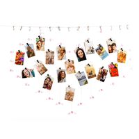 HP Sprocket Heart-Shaped Photo Display with Pink Crystals and Clips (2HS27A)