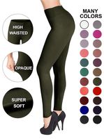 SATINA #1 High Waisted Buttery Soft Leggings | Regular and Plus Size | 22 Colors (Plus Size, Olive)