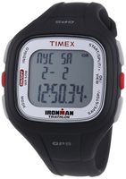 Timex T5K754 Ironman Easy Trainer GPS Black Resin Strap Full Size, Black