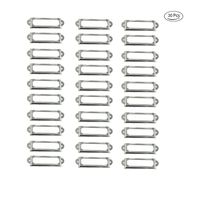 LGEGE 30 Pcs Card Holder Drawer Pull Office Library File Drawer Tag Carbinet Shelves Drawer Name Lable Holder(Color Silvery)