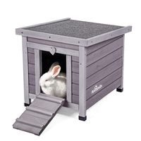 Aivituvin Rabbit Hutch Dog/Cat House Outdoor and Indoor,Bunny Cage with Asphalt Roof,Waterproof