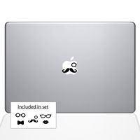 The Decal Guru Party of Three MacBook Decal Vinyl Sticker - 13" MacBook Pro (2015 & Older) - Black (1144-MAC-13P-BLA)