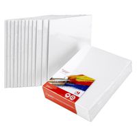 Artlicious Canvas Panels 12 Pack - 8 inch x 10 inch Super Value Pack - Artist Canvas Boards for Painting