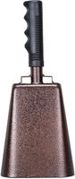 Eastar 11" Steel Cowbell with Handle Cow Bell Noise Makers Cheering Bell for Sporting Events Football Games School Wedding Loud Call Bells Percussion Musical Instrument Copper Maroon ECB-002M