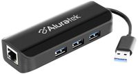 Aluratek 3-Port USB 3.0 Hub with Gigabit Ethernet Adapter (AUEH0303F)
