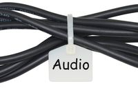 Mr-Label 4-3/8" Nylon Cable Zip Ties Tags Labels Marker - Write on | Self-Locking - with Free Printable Labels - for Wire Marking and Organizing (100, White)