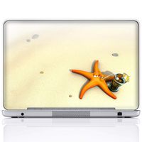 Meffort Inc 15 15.6 Inch Laptop Notebook Skin Sticker Cover Art Decal (Included 2 Wrist pad) - Starfish Beach