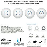 Ubiquiti UAP-AC-PRO 4-PACK Unifi AP AC PRO 11ac Dual-Radio Pro Access Point