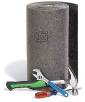 Pig Mat for Garage by New Pig | New Pig's Original Gray Mat Roll | Oil Mats for Garage Floor | All Purpose Super Absorbent Mat for Garage (50' x 15")