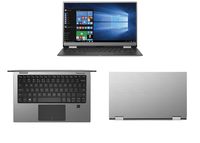 Silver Brushed Aluminum skin decal wrap skin case for Dell XPS 13 9365 2 in 1 Convertible 13.3" Laptop