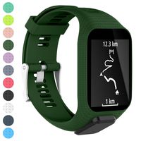 Watbro Band Compatible with Tomtom Runner 2/3 Series, Spark 3, Golfer 2, Adventurer, Silicone Replacement Runner Watch Band Strap Wristband for Women Men