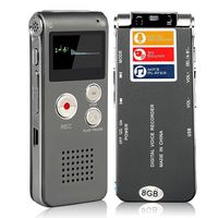 Digital Audio Voice Recorder / Dictaphone / MP3 Player -8GB (Grey)