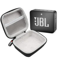 JBL GO 2 IPX7 Waterproof Ultra Portable Bluetooth Speaker On-The-Go Bundle with gSport Deluxe Hardshell Case (Black)