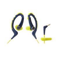 Audio-Technica ATH-SPORT1NY SonicSport In-Ear Headphones, Navy/Yellow