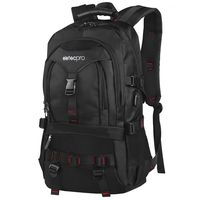 EletecPro 17.3 Inch Laptop Travel Backpack with USB Charging Port(Black)
