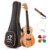 Donner Solid Electro-acoustic Ukulele Electric Tenor Ukulele EQ 26 inch Mahogany Body DUT-4E