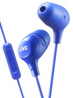 JVC Memory Foam Earbud Marshmallow Memory Foam Earbud with Mic Blue (HAFX38MA)