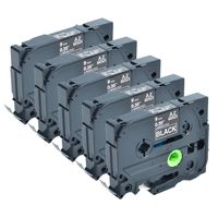 GREENCYCLE 5PK Replacement TZe-325 TZe325 TZ-325 TZ325 Laminated White on Black 9mm 3/8" Width 8m 26.2ft Length Label Tape Compatible for Brother P-Touch PT1010 PT1090 PT D400 D400AD D400VP D600