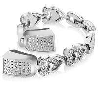 Famobest For Fitbit Alta HR Bands Fitbit Alta Bands For Women Men, Stainless Steel Alta Fit bit Bands Alta Fitbit Bands Fitbit Alta Replacement Bands Wristbands Small Large Honey Silver