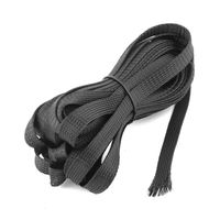 uxcell Nylon Braided Expandable Sleeving Wire Cable Harness 8.8 Meters Length 12mm Width Black