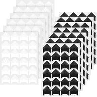 Hotop 312 Pieces Photo Corners Self Adhesive for DIY Scrapbook, Picture Album, Personal Journal, Dairy More (White and Black)