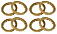 Audiopipe 4 Pair 6.5" MDF Speaker Ring Recess With Bezel Mounting Spacer RING-6.5BZ