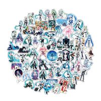 Meet Holiday Hatsune Miku Laptop Stickers 50 Pcs Pack Cool Vinyl Waterproof Sticker Skateboard Pad MacBook Car Snowboard Bicycle Luggage Decal (Hatsune Miku)