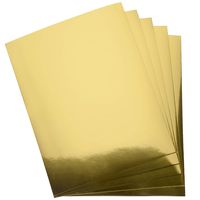 Metallic Gold Paper Cardstock Stationary Sheets 60 Pack Printable Golden Foil Board for Flowers Scrapbook Crafts Wedding Invitations Printing & Office Supplies, 250gsm Cardboard Letter Size 8.5" x 11"