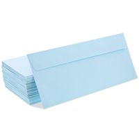 Juvale 100 Pack #10 Light Blue Square Flap Business Envelopes - 4 1/8 x 9 1/2 Inches