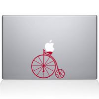 The Decal Guru Vintage Bicycle MacBook Decal Vinyl Sticker - 15" MacBook Pro (2015 & Older) - Red (1209-MAC-15P-DR)