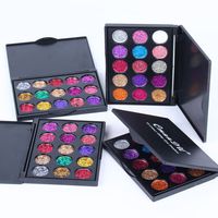 Eyeshadow, 15 Colors Eyeshadows Flawless Palette Shimmer Glitter Eyeshadow Palette Waterproof Highlighter Pearl Metallic Palette Cosmetic Makeup (B)