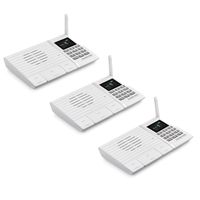 Wireless Intercom System, SAMCOM FTAN20A 20 Channels 3 Code Security Ultra-thin Room to Room Intercom with Display Screen 1000FT Long Range for Home and Office (3 Units)