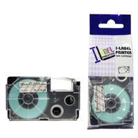 LM Tapes - Casio KL-7000 18mm Black on Clear Compatible Label Tape for Casio KL7000 EZ Label Printer