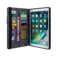 Jennyfly iPad Mini 3 Case with Built-in Pencil Holder,Auto Sleep Wake Function with Card Slots Typing Viewing Stand PU Leather Folio Flip Smart Protective Cover for iPad Mini 1/2/3/4 - Gray