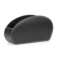 Tebery Remote Control Holder with 5 Compartments Black TV Remote Caddy Desktop Organizer for TV, DVD, Blu-Ray, Media Player, Heater Controllers