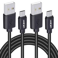 Micro USB Cable,LXCXHY 3.3 Feet/1M USB 2.0 A-Male to Micro B Sync Data Cable & Charging Cord for Android/Kindle/Windows/MP3/Camera/Smartphone/Tablets/Xbox, PS4 and Other USB Devices (Black,2 Pack)