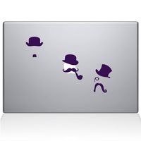 The Decal Guru 2040-MAC-13P-LAV Mustache Disguises Decal Vinyl Sticker, Lavender, 13" MacBook Pro (2015 & Older)