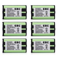 EBL 6 Pack Rechargeable Cordless Phone Battery for Panasonic HHR-P104 HHR-P104A KX-FG6550 KX-FPG391 KX-TG2302 KX-TG230 KX-TG2312 KX-TG2355W KX-TG2356 KX-TG2357 KX-TG2382B KX-TG2386B KX-TG2388B