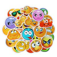 Funny Emoji Stickers, 50pcs Large Size Vinyl Waterproof Emoji Sticker and Decal Pack for Laptop, Water Bottles, Cars, Men, Women, Kids, Party Supplies