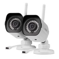 Zmodo 1080p HD Wireless Security Camera System Indoor Outdoor Video Surveillance Cameras, IP WiFi Bullet Cameras with Night Vision (2 Pack)