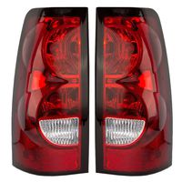Taillights Tail Lamps Driver and Passenger Replacement for 04-07 Chevrolet Silverado Fleeside Pickup 19169004 19169005
