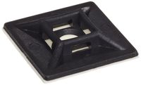 Morris Products 20357 Self-Adhesive Tie Mounts, UV Black, 0.190" Width Acceptance, #8 Screw Hole Mount Type, 1.1" X 1.1" Base Size (Pack of 100)