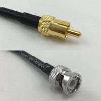 30cm RG316 RCA MALE to BNC MALE Pigtail Jumper RF coaxial cable 50ohm 12inch High Quality Quick USA Shipping