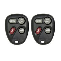 Keyless2Go New Replacement Shell Case and 4 Button Pad for Remote Key Fob FCC KOBLEAR1XT KOBUT1BT - Shell ONLY (2 Pack)