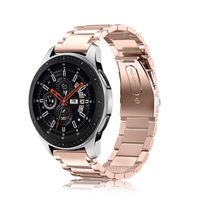 Fintie for Gear S3/Galaxy Watch 46mm Bands, 22mm Solid Stainless Steel Metal Bracelet Strap Replacement Wrist Band for Samsung Gear S3 Frontier/S3 Classic/Galaxy Watch 46mm Smartwatch, Rose Gold