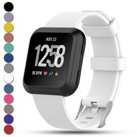 Ysang for Fitbit Versa Strap, Classic Adjustable Replacement Soft Silicone Sport Wristband Strap for Fitbit Versa Smartwatch, Large/Small